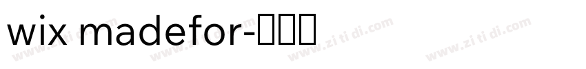 wix madefor字体转换